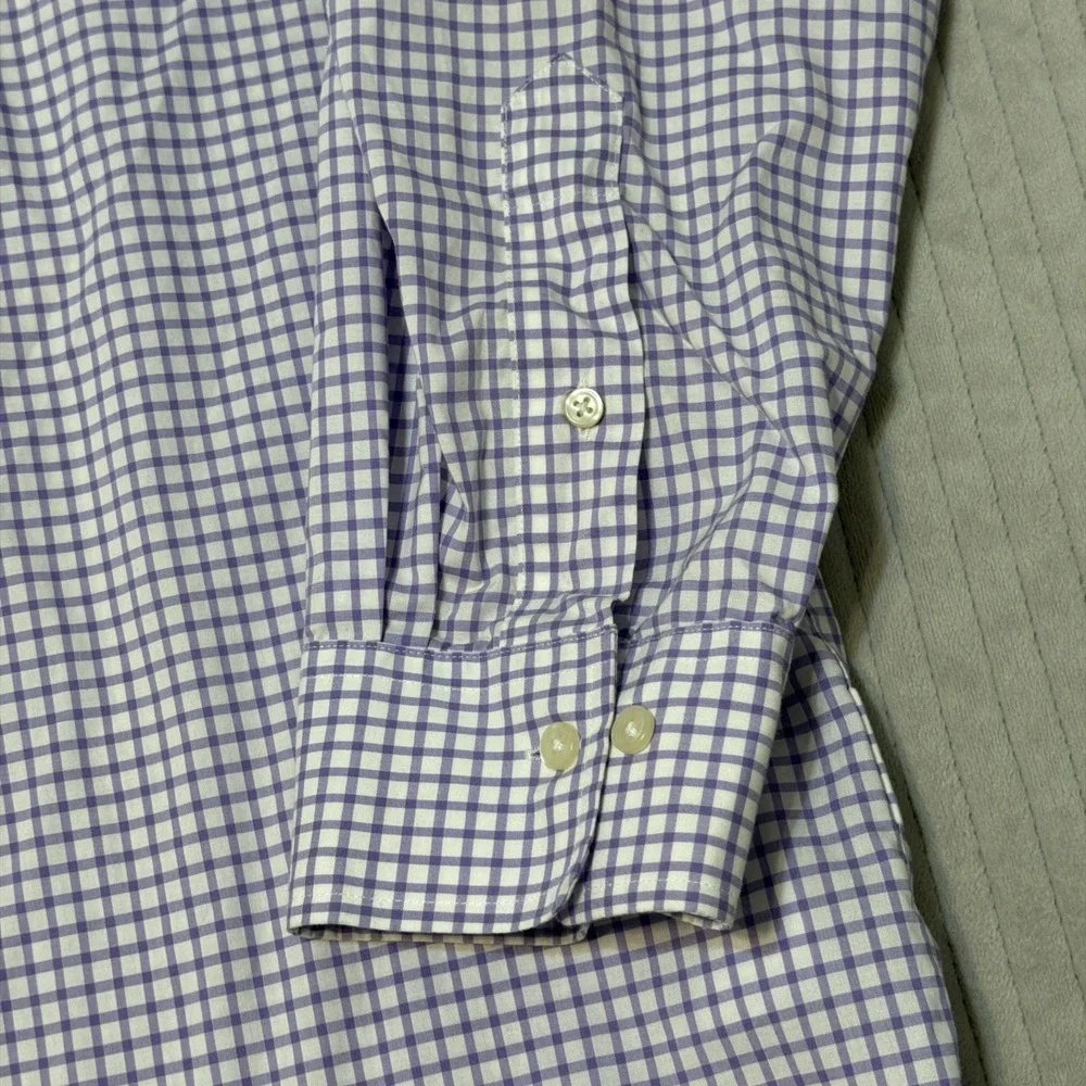Polo Ralph Lauren Shirt XL 18 34-35 Purple Plaid Regent Classic Fit Button Up